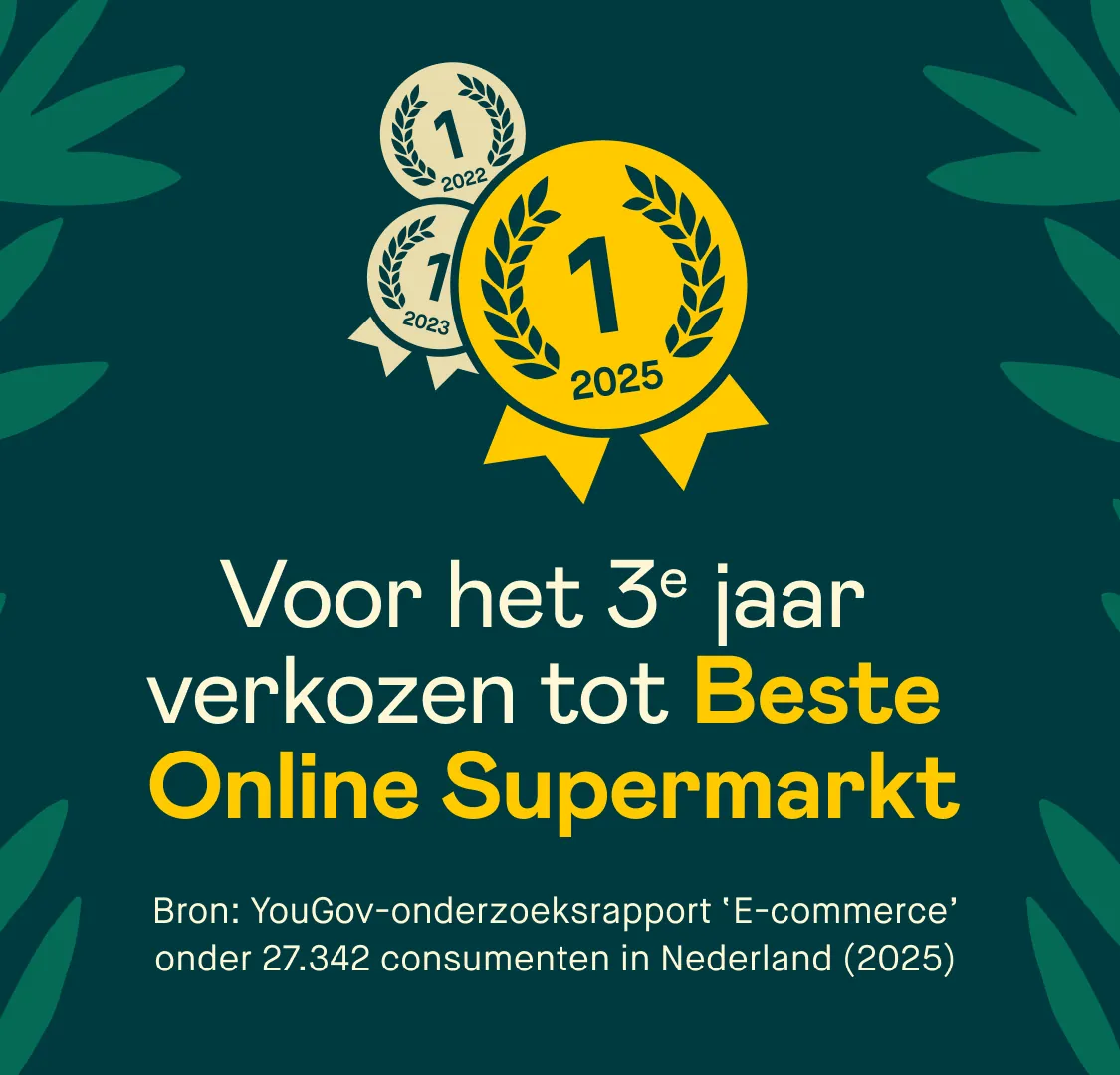 Voor het 3e jaar verkozen tot beste online supermarkt