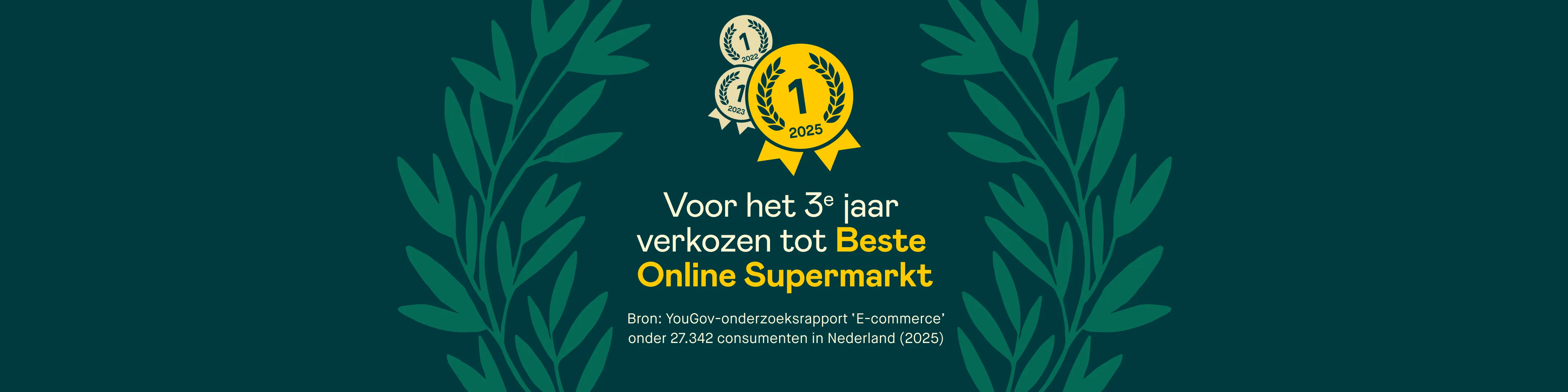 Voor het 3e jaar verkozen tot beste online supermarkt